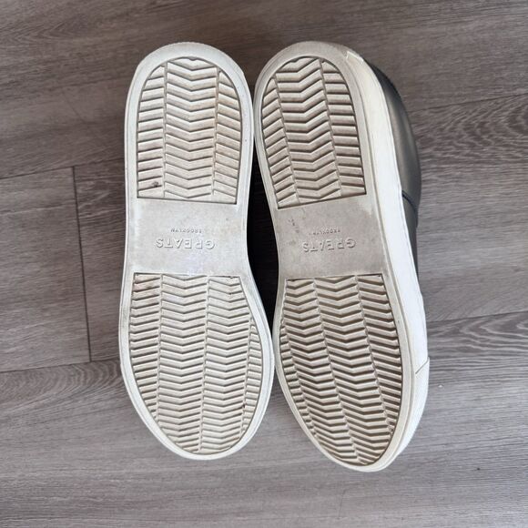 Greats Royale Nero Black Leather Sneakers Made In Italy Unisex US Size 8 EUR 38 - Picture 10 of 14